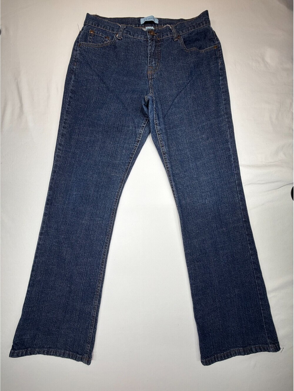 Kim Rogers Women’s Jeans Straight Mid Rise Dark Wash Denim Size 12 Blue